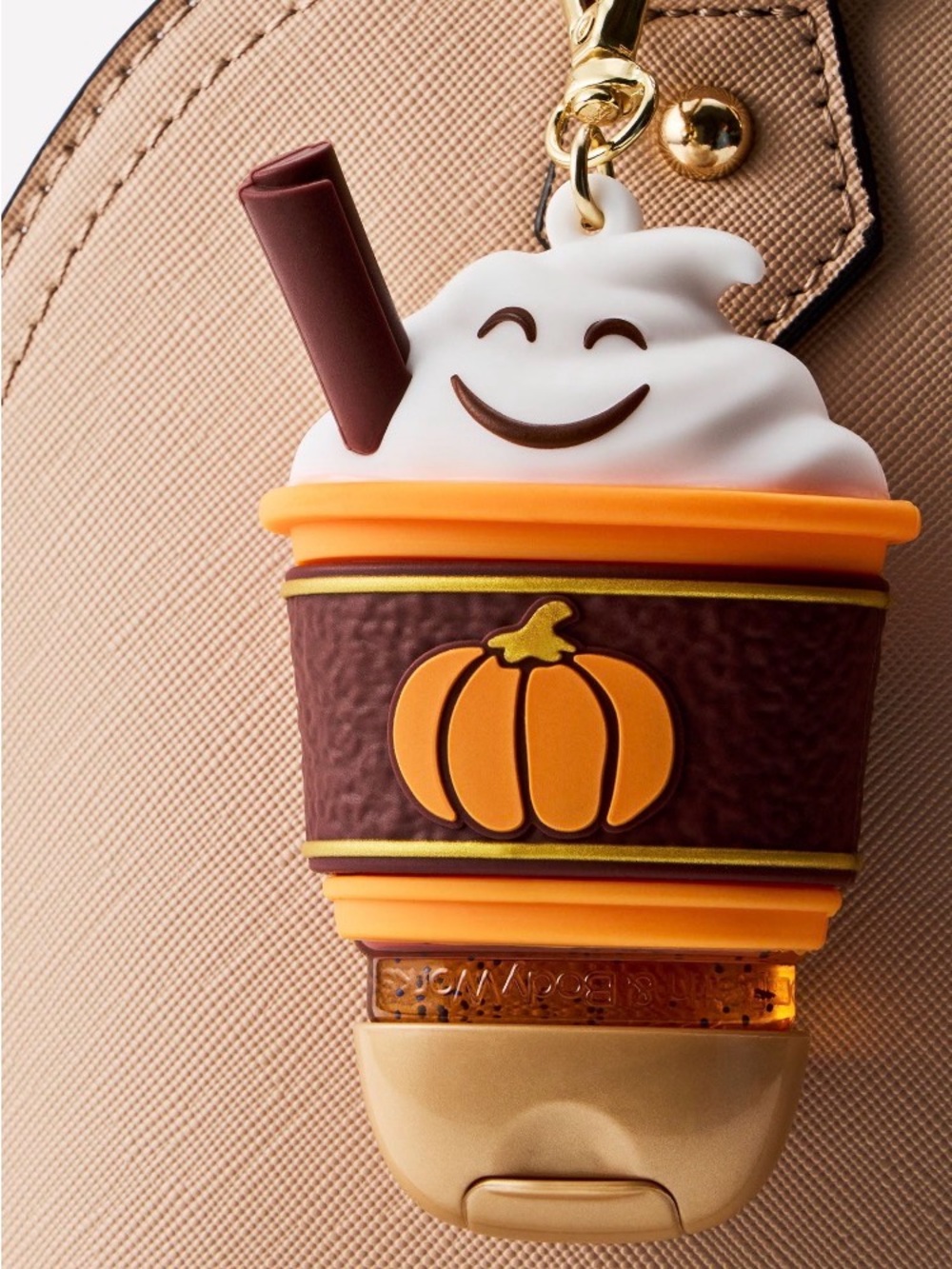 Bath and body works Pumpkin Drink hand sanitizer holder - Picture 2 of 2
